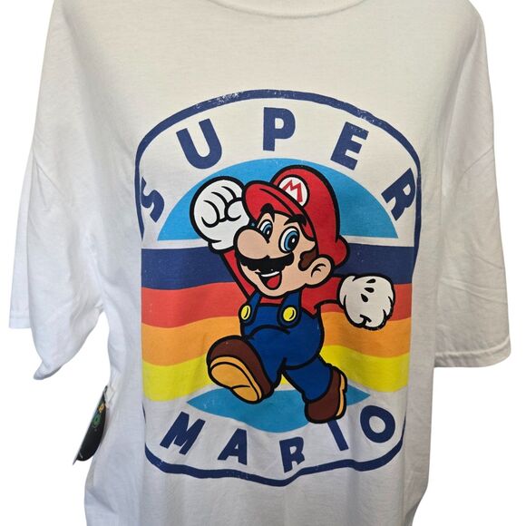 Super Mario Retro Circle T-Shirt - Size Large - Journeys Exclusive - Picture 6 of 9